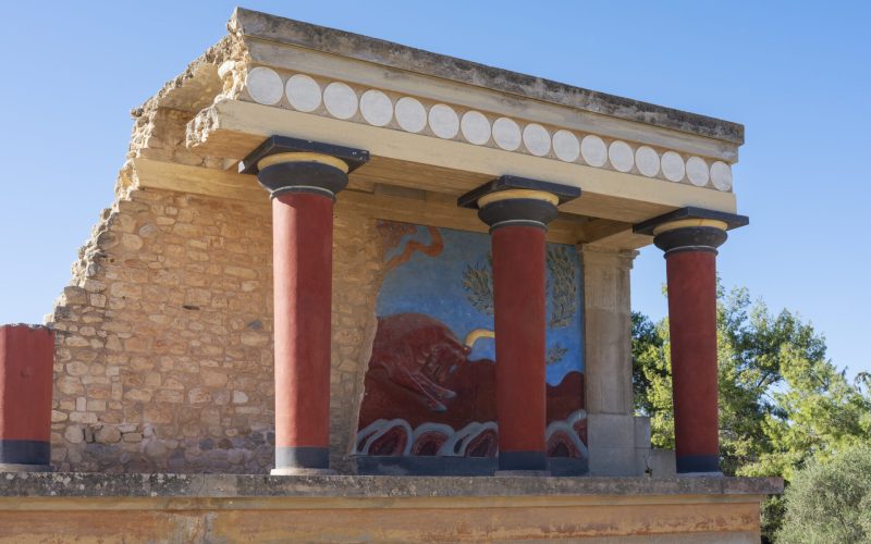 famous  Knossos palace in Crete, Greece